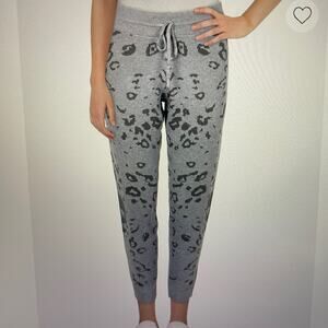 FATE Knit Comfy Jogger Pants Cheetah Print